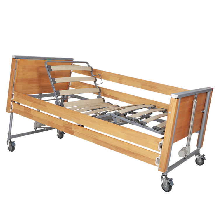 German Style 02 Foldable Multi-Functional Wooden Electric Home Nursing Bed 